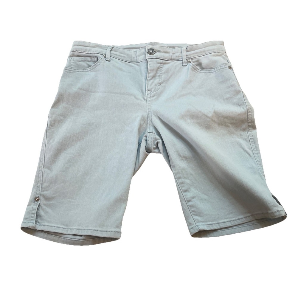 Gloria Vanderbilt Denim‎ Amanda Bermuda Capri Khaki Blue Women's Size 4P